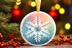 Round Christmass Ornament PNG Product Image 1