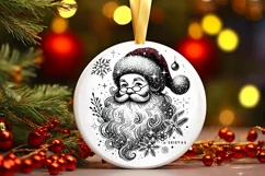 Round Christmas Ornament Sublimation|Clipart Product Image 2