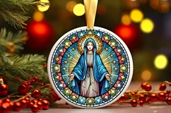 Round Christmas Ornament Sublimation|Clipart Product Image 2