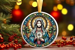 Round Christmas Ornament Sublimation|Clipart Product Image 2