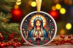 Round Christmas Ornament Sublimation|Clipart Product Image 1