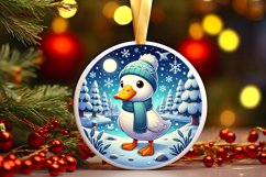 Round Christmas Ornament Sublimation|Clipart Product Image 1