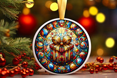 Round Christmass Ornament PNG Product Image 1