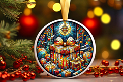 Round Christmass Ornament PNG Product Image 1