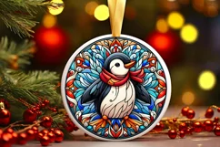 Round Christmas Ornament Sublimation|Clipart Product Image 2