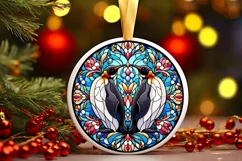 Round Christmas Ornament Sublimation|Clipart Product Image 2