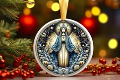Round Christmas Ornament Sublimation|Clipart Product Image 2