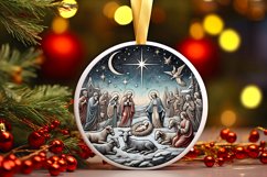Round Christmas Ornament Sublimation|Clipart Product Image 1