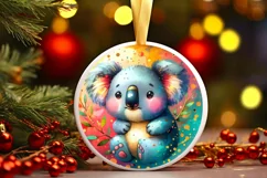 Round Christmas Ornament Sublimation|Clipart Product Image 1