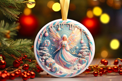 Round Christmass Ornament PNG Product Image 1