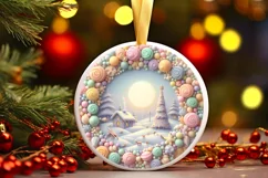 Christmas Scene Molten Candy Sublimation PNG Product Image 3