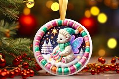 Round Christmas Ornament Sublimation|Clipart Product Image 2