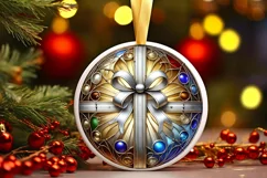 Round Christmas Ornament Sublimation|Clipart Product Image 2