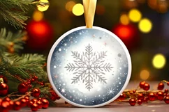 Round Christmas Ornament Sublimation|Clipart Product Image 3