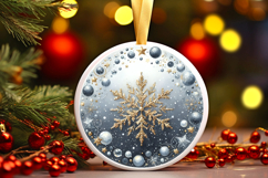 Round Christmass Ornament PNG Product Image 1