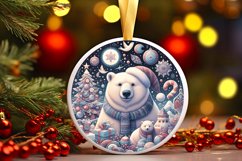 Round Christmas Ornament Sublimation|Clipart Product Image 1