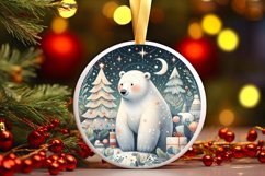 Round Christmas Ornament Sublimation|Clipart Product Image 1
