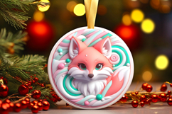 Round Christmass Ornament PNG Product Image 1