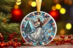 Round Christmas Ornament Sublimation|Clipart Product Image 2