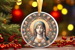 Round Christmas Ornament Sublimation|Clipart Product Image 1