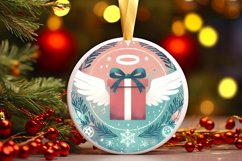 Round Christmas Ornament Sublimation|Clipart Product Image 1