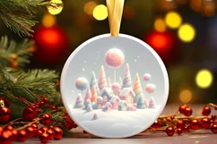 Christmas Scene Molten Candy Sublimation PNG Product Image 3