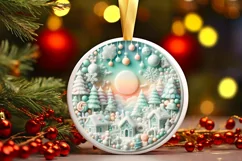 Christmas Scene Molten Candy Sublimation PNG Product Image 3