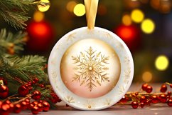 Round Christmas Ornament Sublimation|Clipart Product Image 1