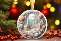 Christmas Scene Molten Candy Sublimation PNG Product Image 3