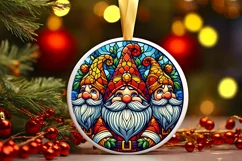 Round Christmas Ornament Sublimation|Clipart Product Image 2
