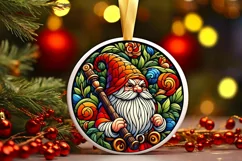Round Christmas Ornament Sublimation|Clipart Product Image 2