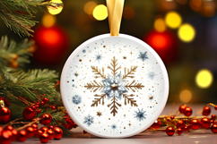 Round Christmass Ornament PNG Product Image 1