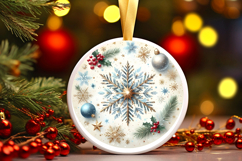 Round Christmass Ornament PNG Product Image 1