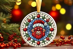 Round Christmas Ornament Sublimation|Clipart Product Image 2