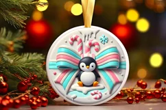 Round Christmas Ornament Sublimation|Clipart Product Image 2