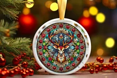Round Christmas Ornament Sublimation|Clipart Product Image 2