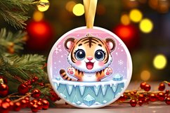 Round Christmas Ornament Sublimation|Clipart Product Image 1