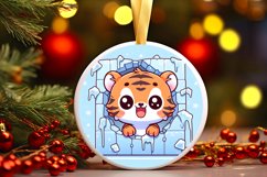 Round Christmas Ornament Sublimation|Clipart Product Image 1