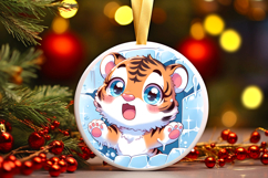 Round Christmass Ornament PNG Product Image 1