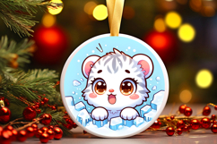 Round Christmass Ornament PNG Product Image 1