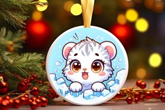 Round Christmas Ornament Sublimation|Clipart Product Image 1