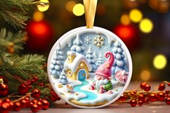 Round Christmas Ornament Sublimation|Clipart Product Image 1
