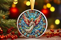 Round Christmas Ornament Sublimation|Clipart Product Image 2