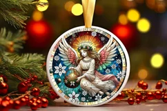 Round Christmas Ornament Sublimation|Clipart Product Image 2