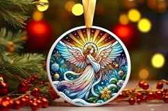 Round Christmas Ornament Sublimation|Clipart Product Image 2