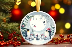Winter Penguins Watercolor PNG Product Image 1