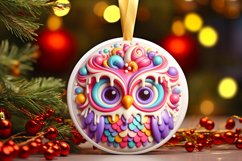 Round Christmas Ornament Sublimation|Clipart Product Image 1