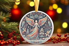 Round Christmas Ornament Sublimation|Clipart Product Image 2