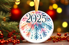 Round Christmass Ornament PNG Product Image 1