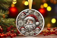 Round Christmas Ornament Sublimation|Clipart Product Image 2